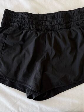 Avia Black Elastic-Waist Athletic Shorts